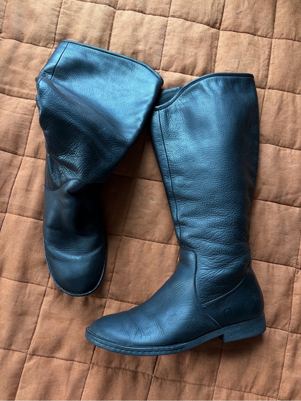 Born Black Leather Calf-Boots